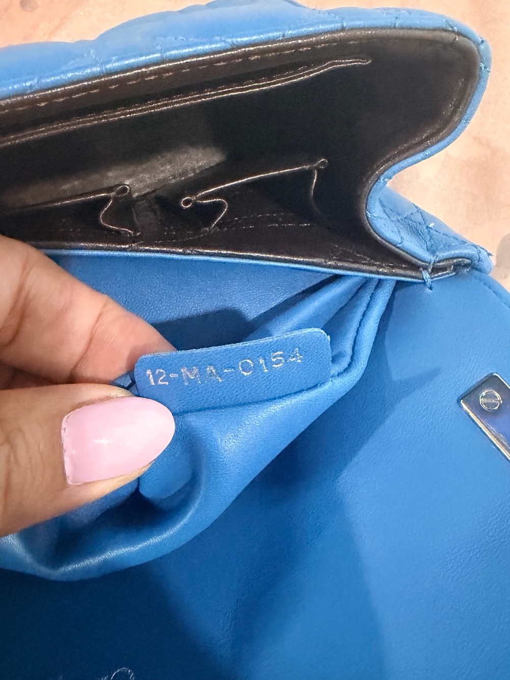 Dior Royal Blue Quilted Leather Shoulder Bag - Picture 7 of 7